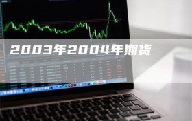 2003年2004年期货