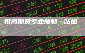 银河期货专业版和一站通
