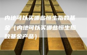 内地可以买哪些恒生指数基金（内地可以买哪些恒生指数基金产品）