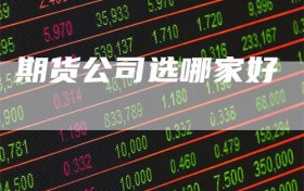期货公司选哪家好