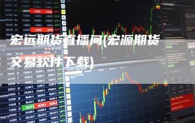 宏远期货直播间(宏源期货交易软件下载)