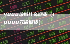 4000块做什么期货（10000元做期货）