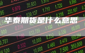 华泰期货是什么意思