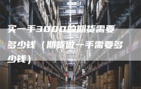 买一手3000的期货需要多少钱（期货做一手需要多少钱）
