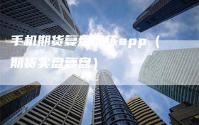 手机期货复盘训练app（期货实盘复盘）