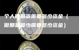 个人做期货需要多少资金（做期货最少需要多少资金）