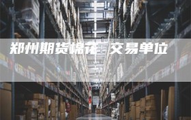 郑州期货棉花 交易单位