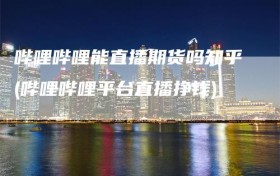 哔哩哔哩能直播期货吗知乎(哔哩哔哩平台直播挣钱)