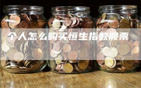 个人怎么购买恒生指数股票