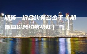 期货一份合约有多少手（期货每份合约多少钱）