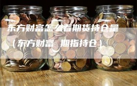 东方财富怎么看期货持仓量（东方财富 期指持仓）