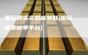 国际期货实盘喊单群(国际期货喊单平台)