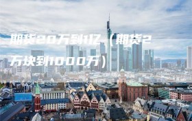 期货20万到1亿（期货2万块到1000万）