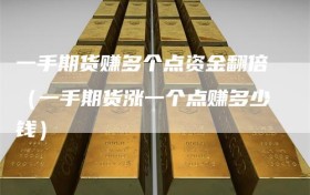 一手期货赚多个点资金翻倍（一手期货涨一个点赚多少钱）