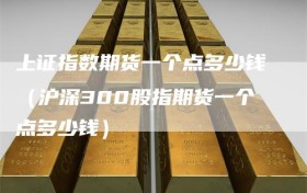 上证指数期货一个点多少钱（沪深300股指期货一个点多少钱）