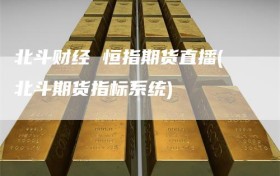 北斗财经 恒指期货直播(北斗期货指标系统)