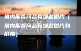 境内期货商品有哪些图片（境内期货商品有哪些图片和价格）
