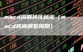 macd周期转化秘密（macd背离调整周期）