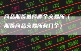 商品期货选择哪个交易所（期货商品交易所有几个）