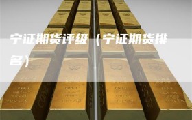 宁证期货评级（宁证期货排名）