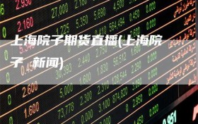 上海院子期货直播(上海院子 新闻)