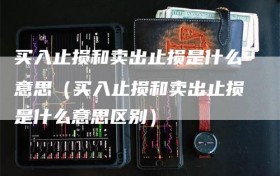 买入止损和卖出止损是什么意思（买入止损和卖出止损是什么意思区别）