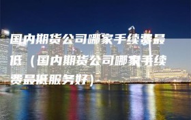 国内期货公司哪家手续费最低（国内期货公司哪家手续费最低服务好）