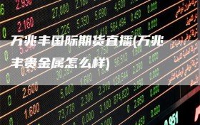 万兆丰国际期货直播(万兆丰贵金属怎么样)