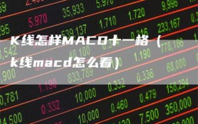 K线怎样MACD十一格（k线macd怎么看）