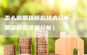 怎么做期货模拟技术分析（期货模拟交易分析）