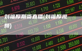 刘福厚期货直播(刘福厚视频)
