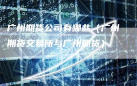 广州期货公司有哪些（广州期货交易所与广州期货）