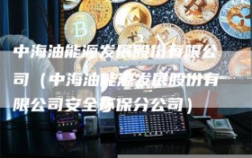 中海油能源发展股份有限公司（中海油能源发展股份有限公司安全环保分公司）