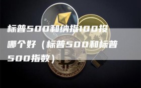 标普500和纳指100投哪个好（标普500和标普500指数）