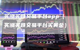 买涨买跌交易平台app（买涨买跌交易平台买黄金）