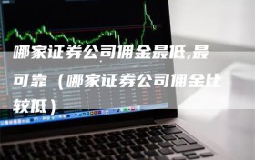 哪家证券公司佣金最低,最可靠（哪家证券公司佣金比较低）