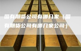 国有期货公司有哪几家（国有期货公司有哪几家公司）