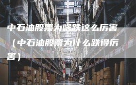 中石油股票为啥跌这么厉害（中石油股票为什么跌得厉害）
