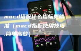 macd搭配什么指标更精准（macd指标使用技巧,简单高效）