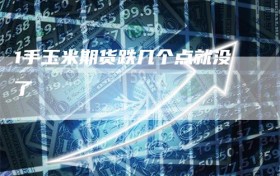 1手玉米期货跌几个点就没了