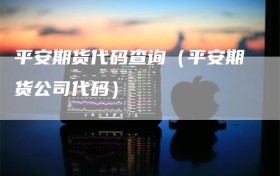 平安期货代码查询（平安期货公司代码）