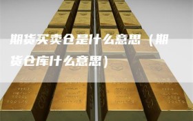 期货买卖仓是什么意思（期货仓库什么意思）