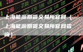 上海能源期货交易所官网（上海能源期货交易所官网查询）