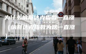 为什么纳斯达克指数一直涨（纳斯达克指数为啥一直涨）