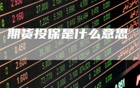 期货投保是什么意思