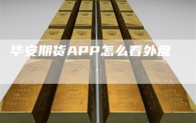 华安期货APP怎么看外盘