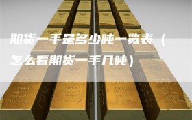 期货一手是多少吨一览表（怎么看期货一手几吨）