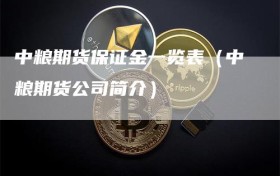 中粮期货保证金一览表（中粮期货公司简介）