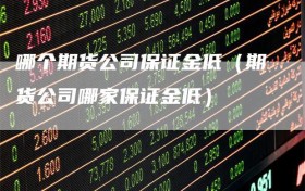 哪个期货公司保证金低（期货公司哪家保证金低）