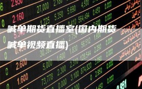 喊单期货直播室(国内期货喊单视频直播)